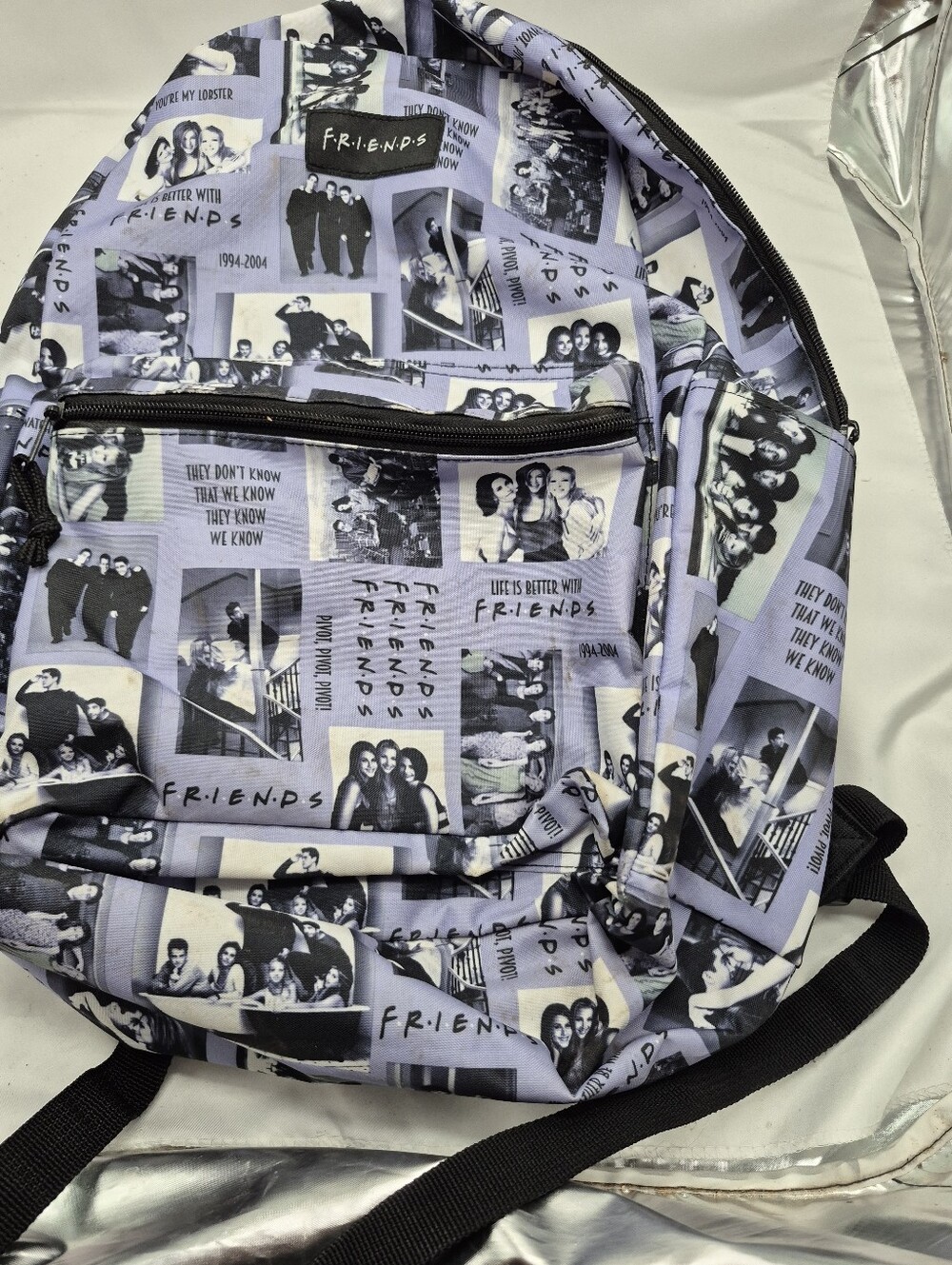 Friends TV Show Allover Graphic Vinyl Back Pack 16"